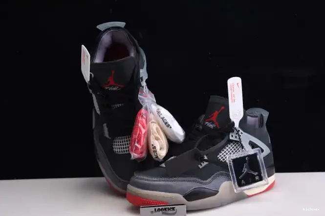 Rep White 4 Air Jordan x CV9388-001 Bred Retro Off 0418